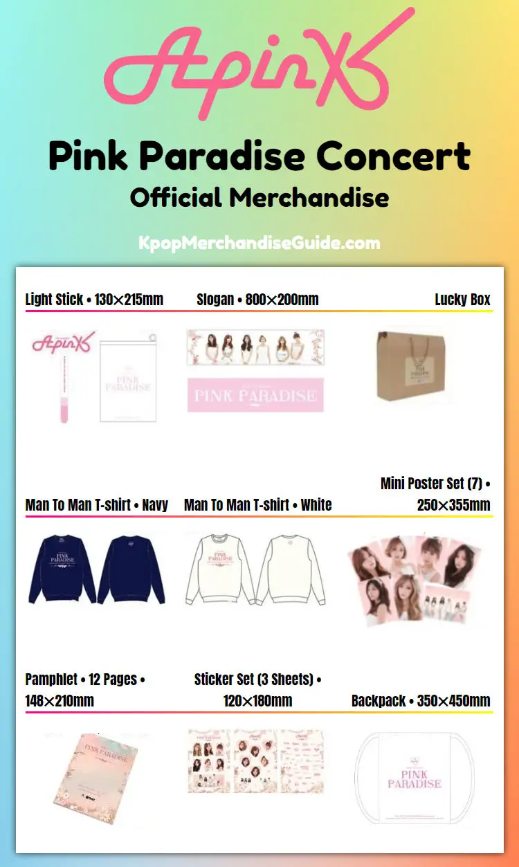 Apink Pink Paradise Concert Merchandise