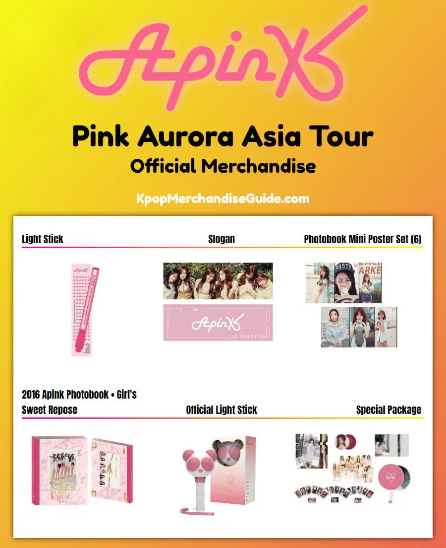 Apink Pink Aurora Asia Tour Merchandise