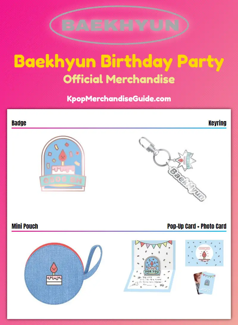 Baekhyun Birthday Party Merchandise