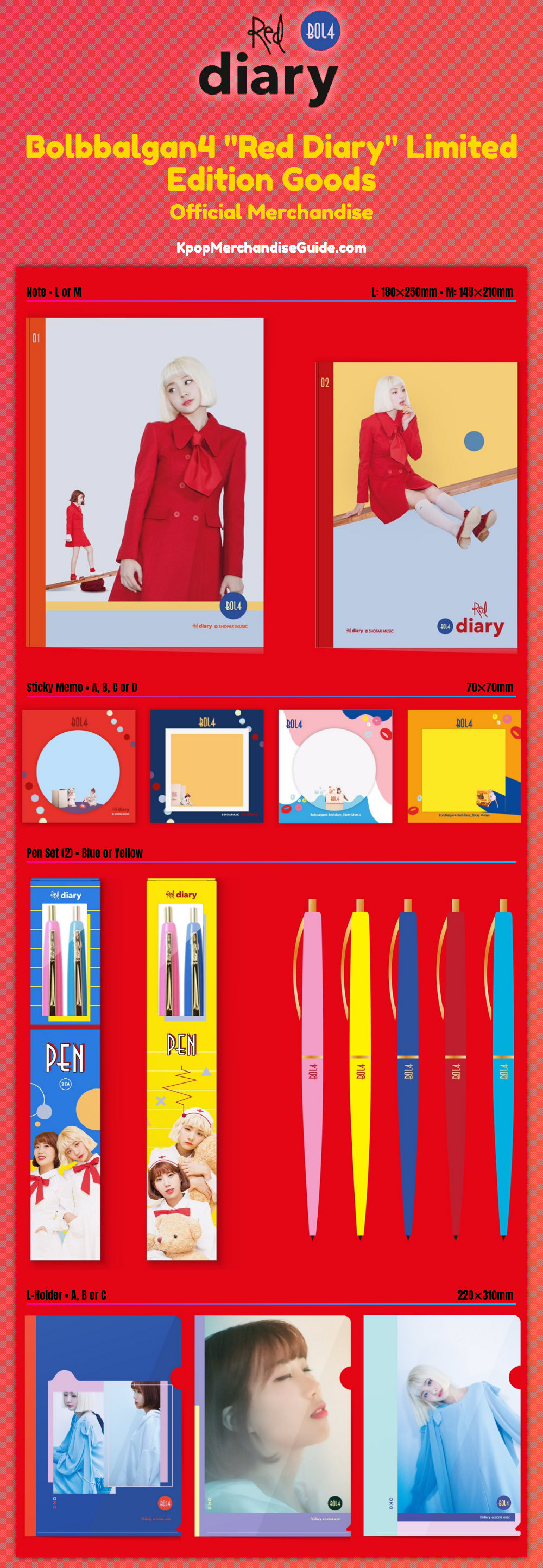 Bolbbalgan4 Red Diary Official Merchandise