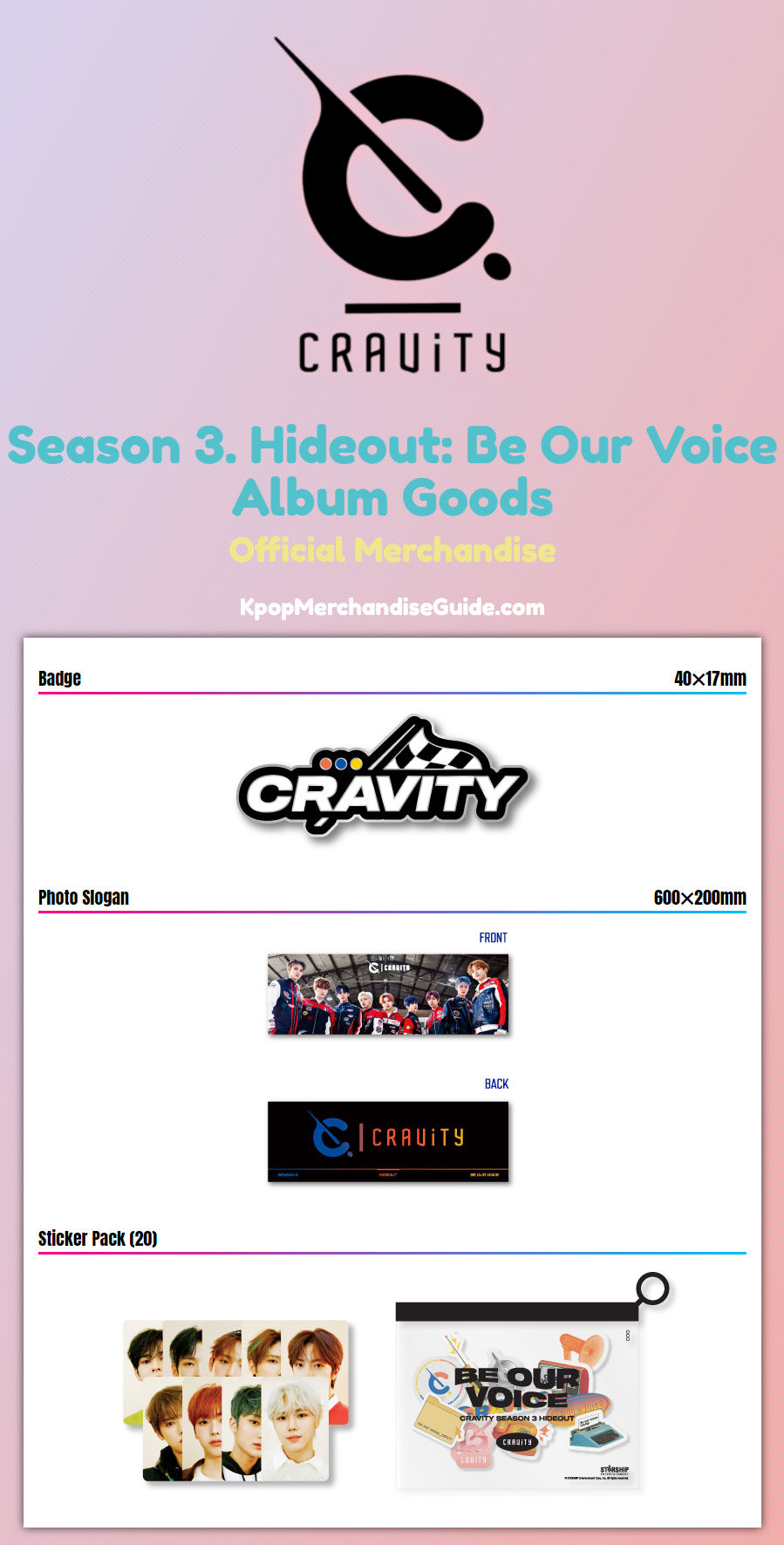 Cravity Season 3. Hideout: Be Our Voice Merchandise