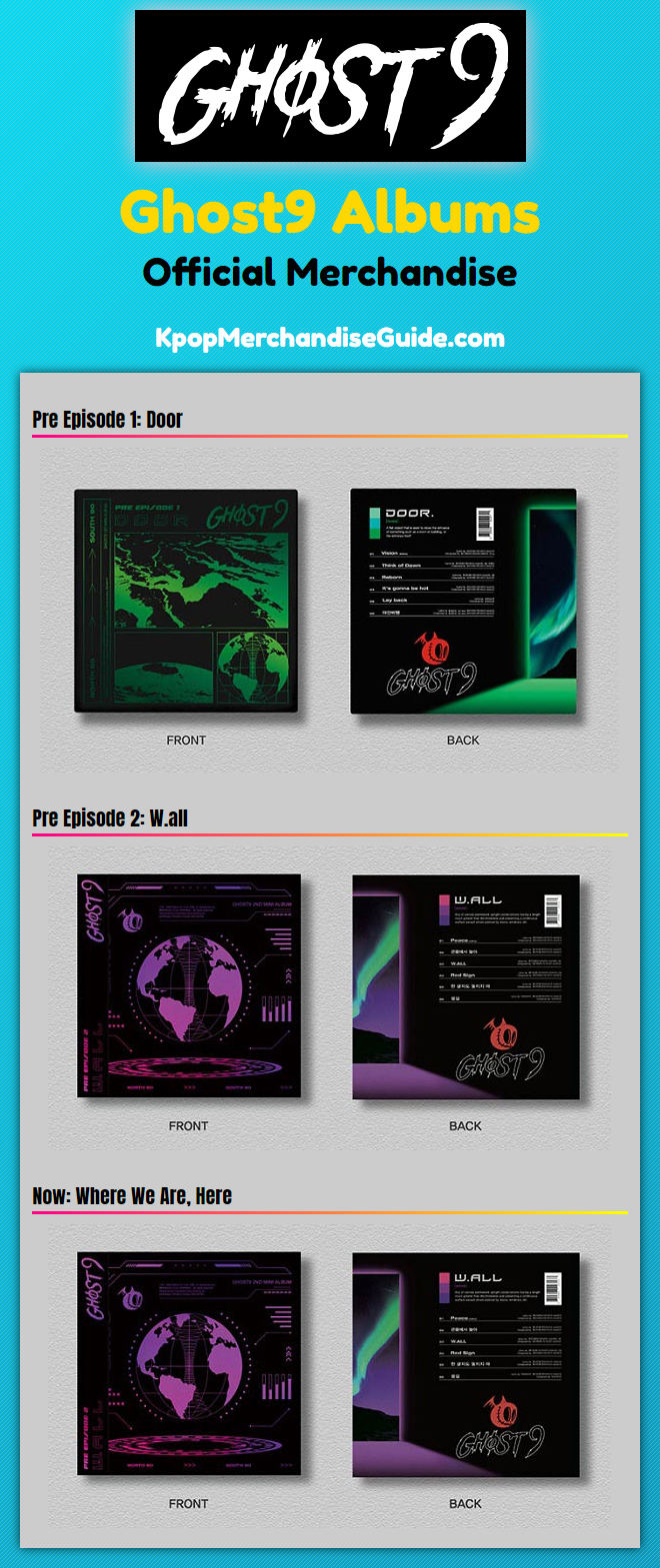 Ghost9 Physical Albums Merchandise