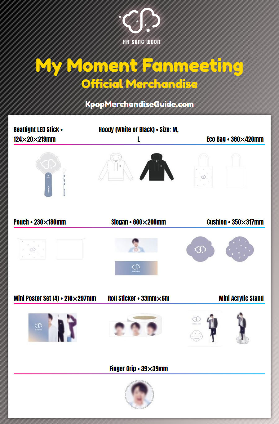 Ha Sung Woon My Moment Fanmeeting Merchandise