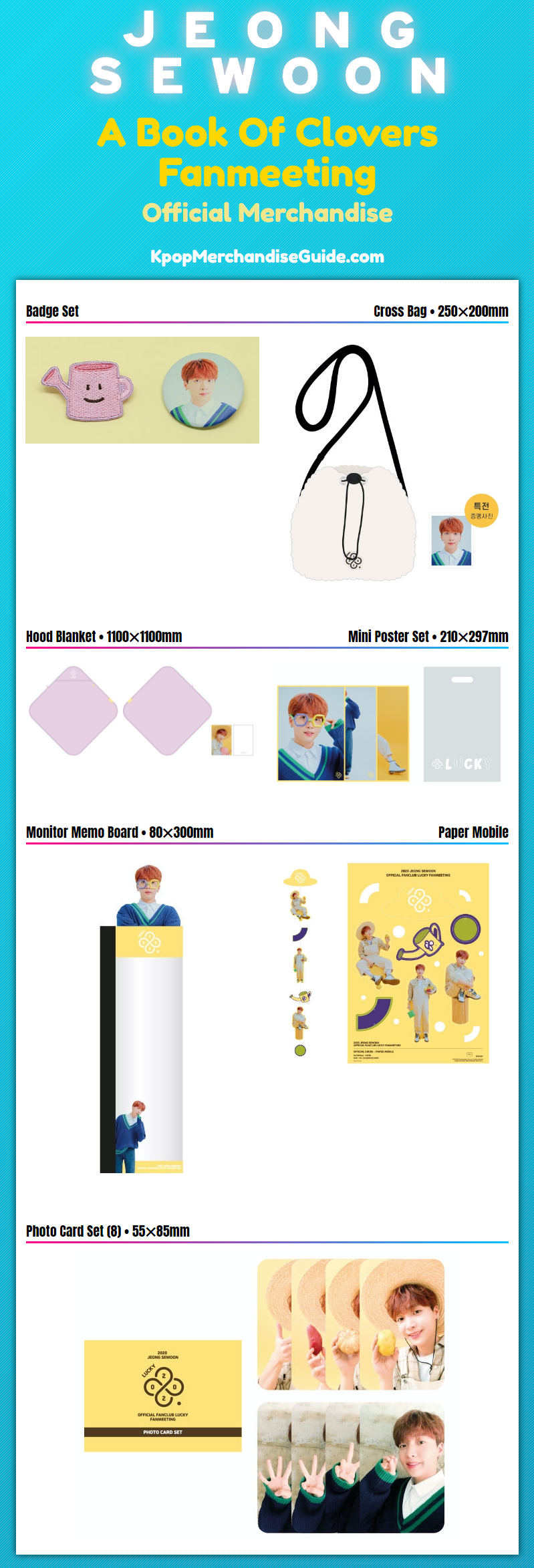 Jeong Se Woon A Book Of Clovers Fanmeeting Merchandise