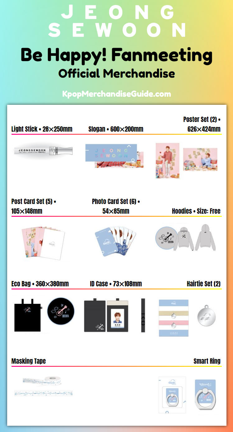 Jeong Se Woon Be Happy! Fanmeeting Merchandise