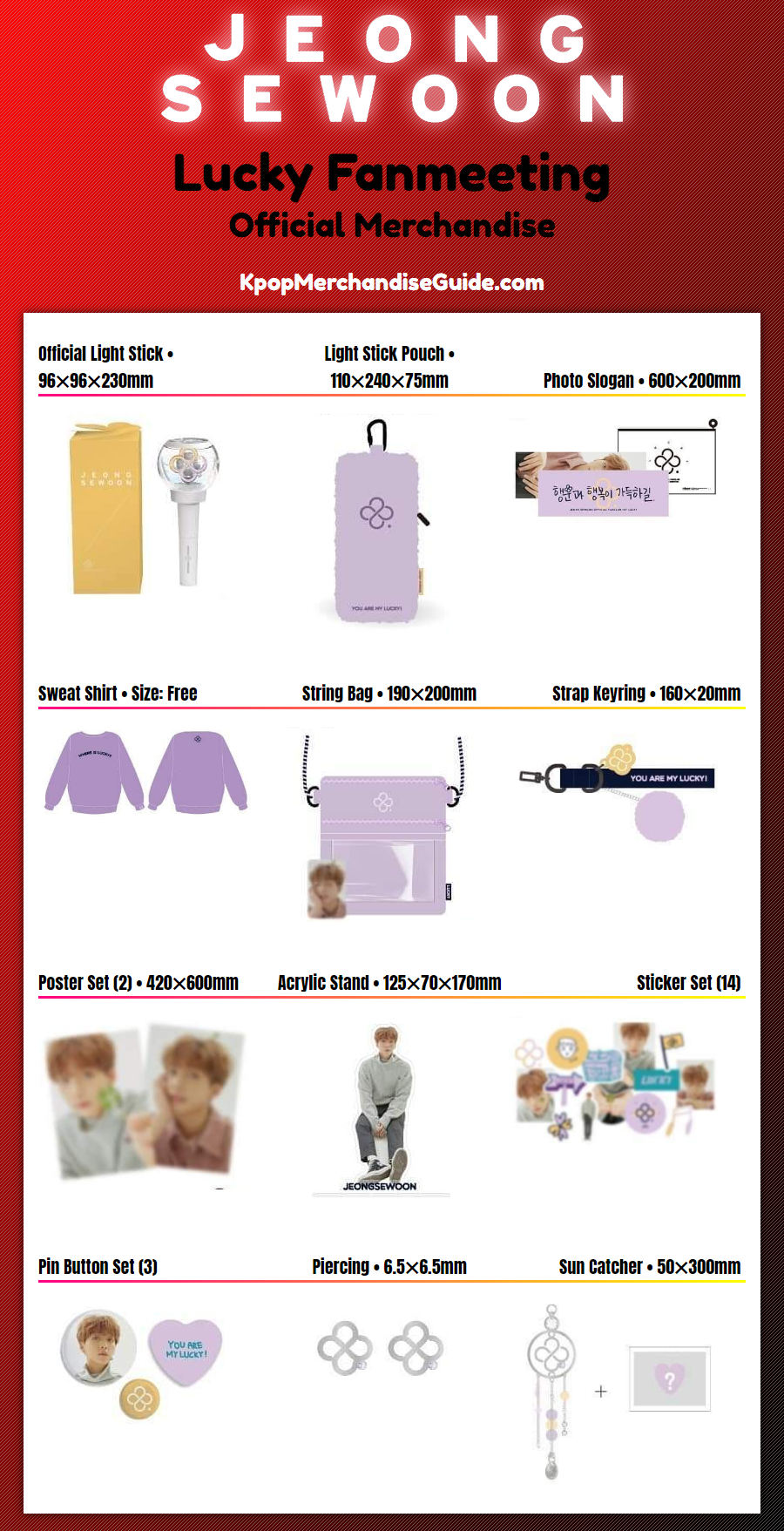 Jeong Se Woon Lucky Fanmeeting Merchandise