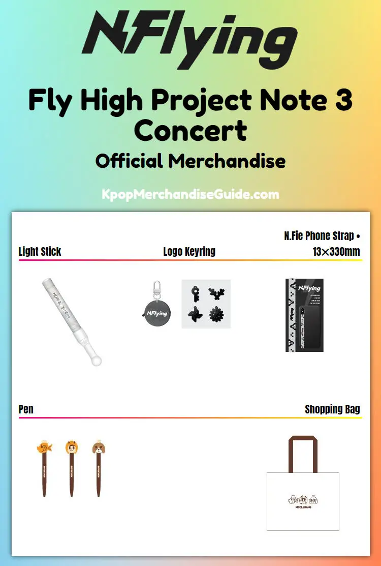 N.Flying Fly High Project Note 3 Concert Merchandise