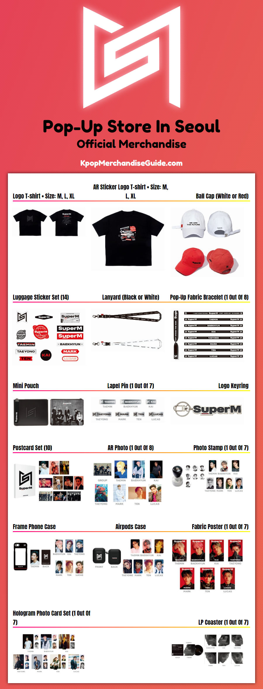 SuperM Pop-Up Store In Seoul Merchandise