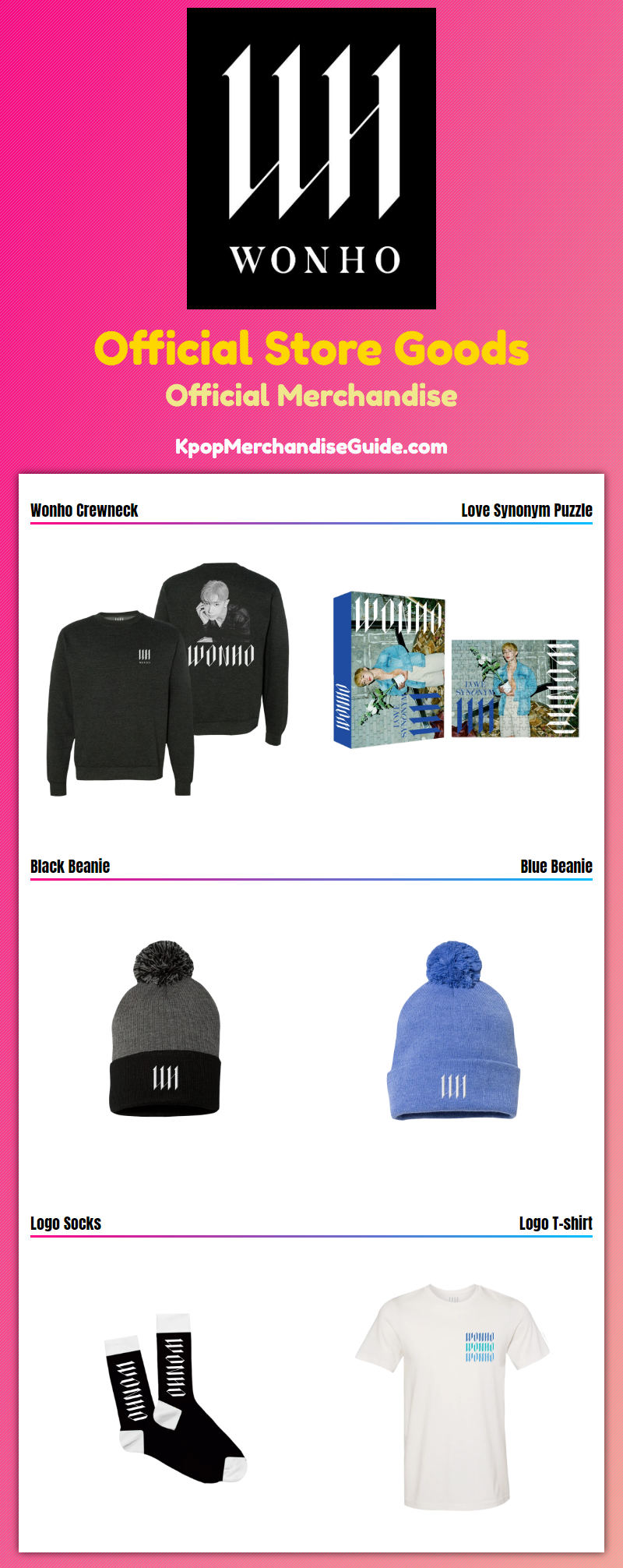 Wonho Online Store Merchandise