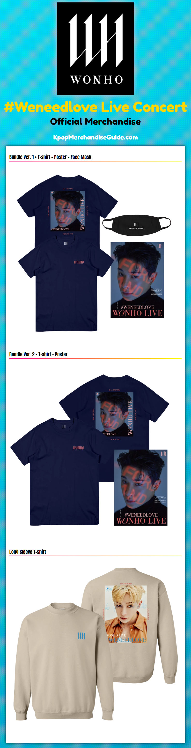 Wonho #Weneedlove Live Concert Merchandise