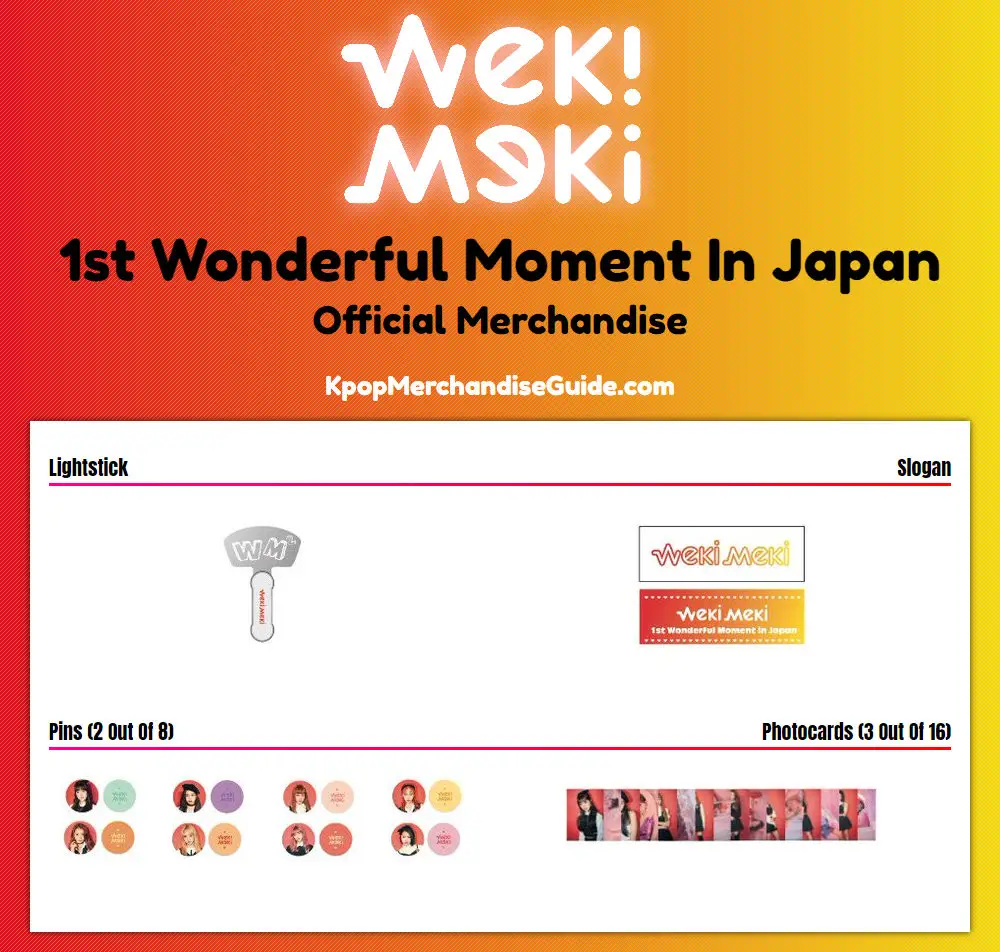 Weki Meki 1st Wonderful Moment in Japan Official Goods