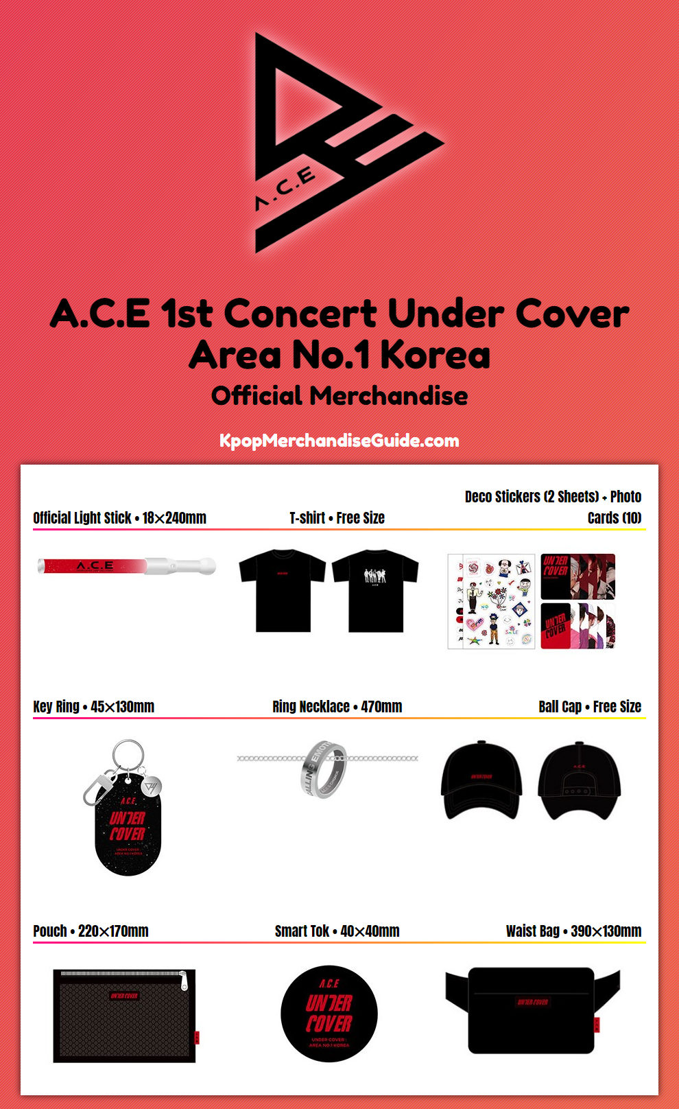 ACE 1st Concert Under Cover: Area No.1 Korea Merchandise