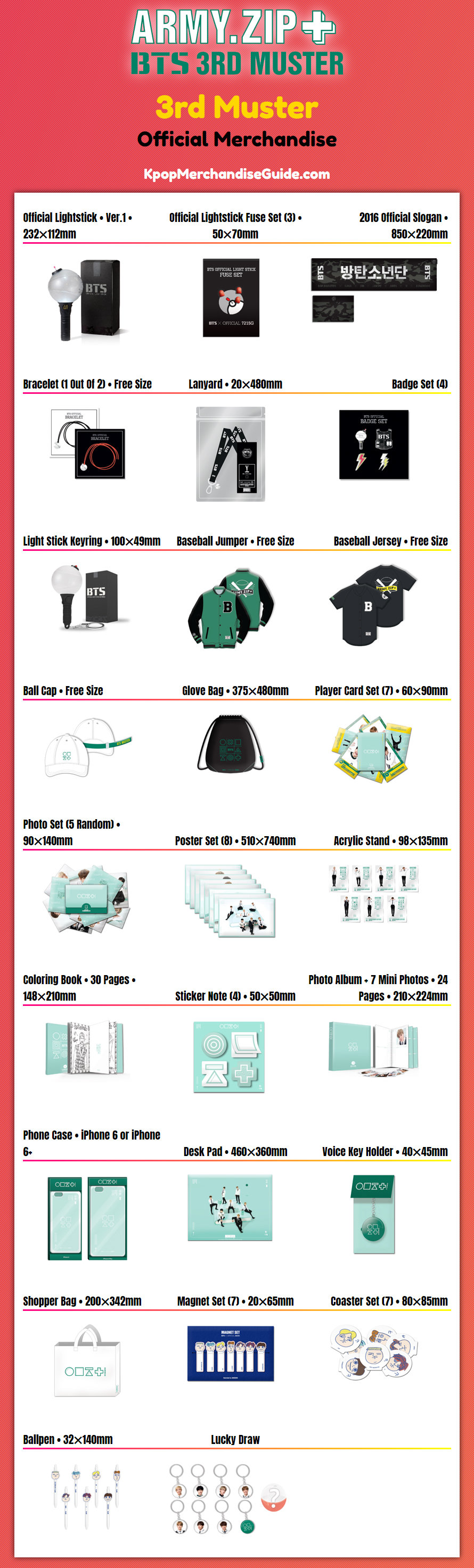 BTS 3rd Muster ARMY.ZIP + Merchandise