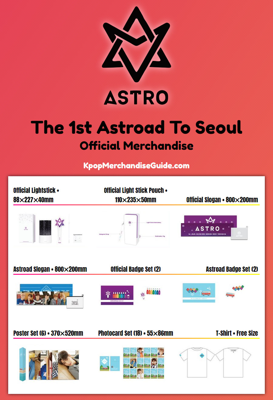 Astro The 1st Astroad To Seoul Concert Merchandise