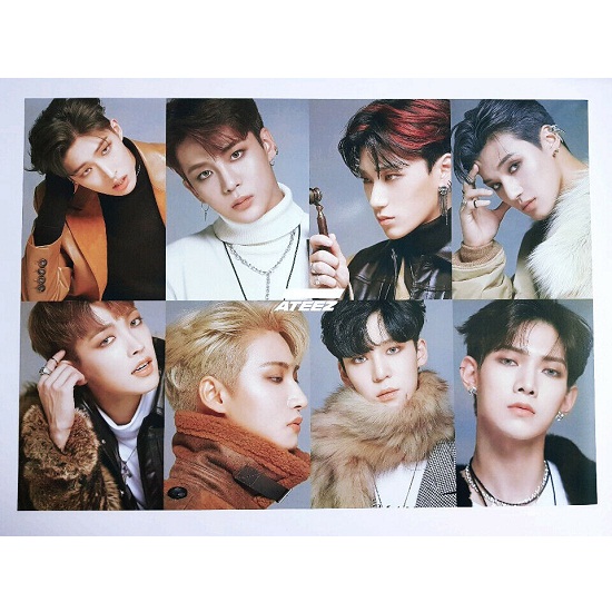 Ateez 12 Photo Posters With Stickers