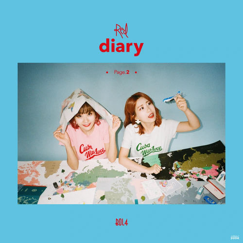 Bolbbalgan4 Red Diary Page.2 Mini Album Cover