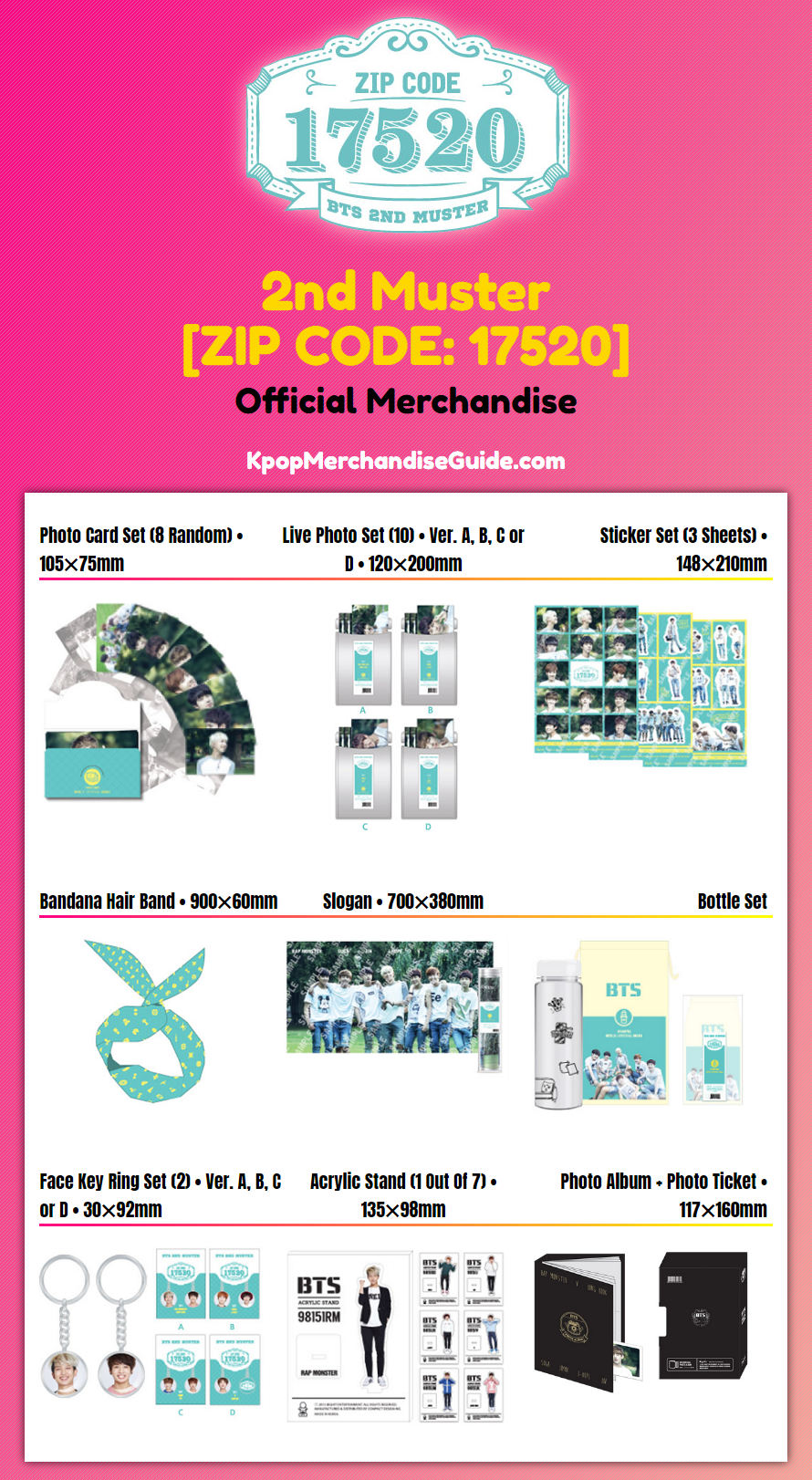 BTS 2ND MUSTER ZIP CODE 17520 | labiela.com