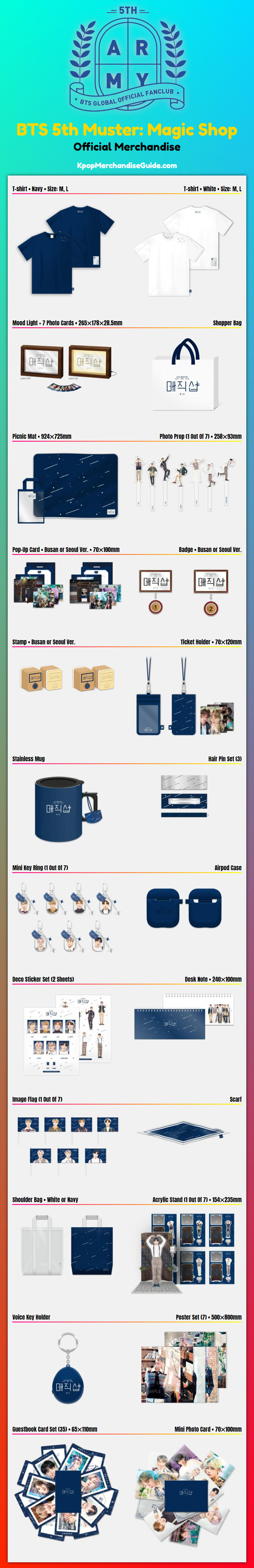 BTS 5th Muster: Magic Shop Merchandise