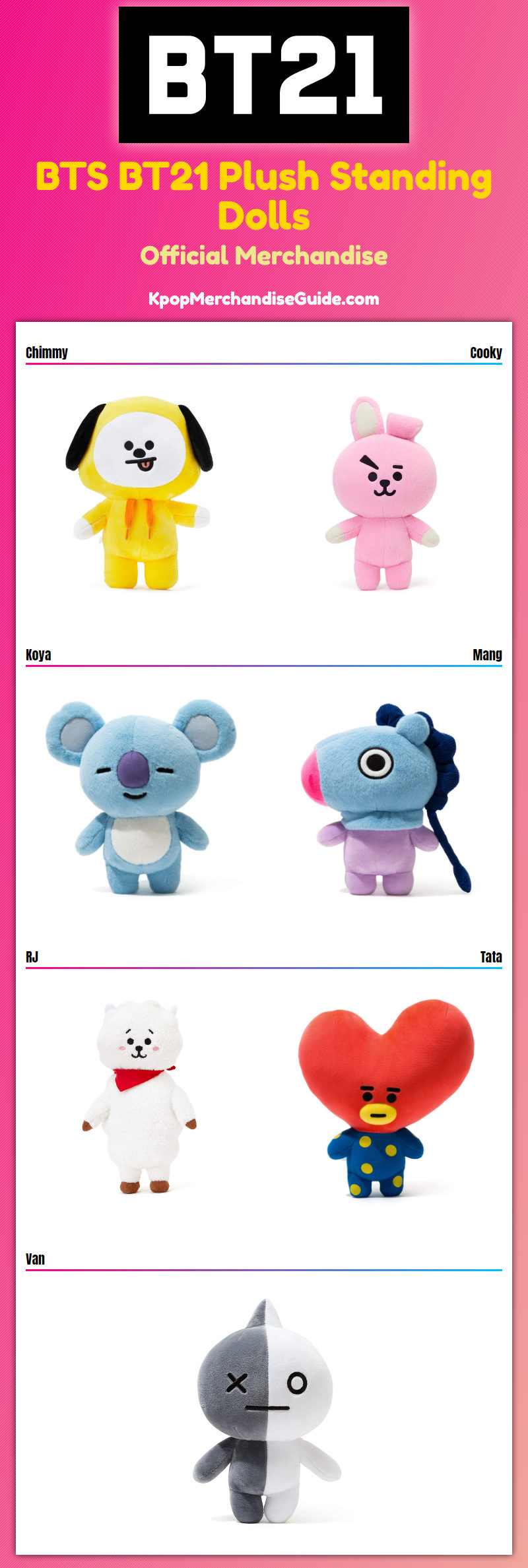 bt21 plushies official