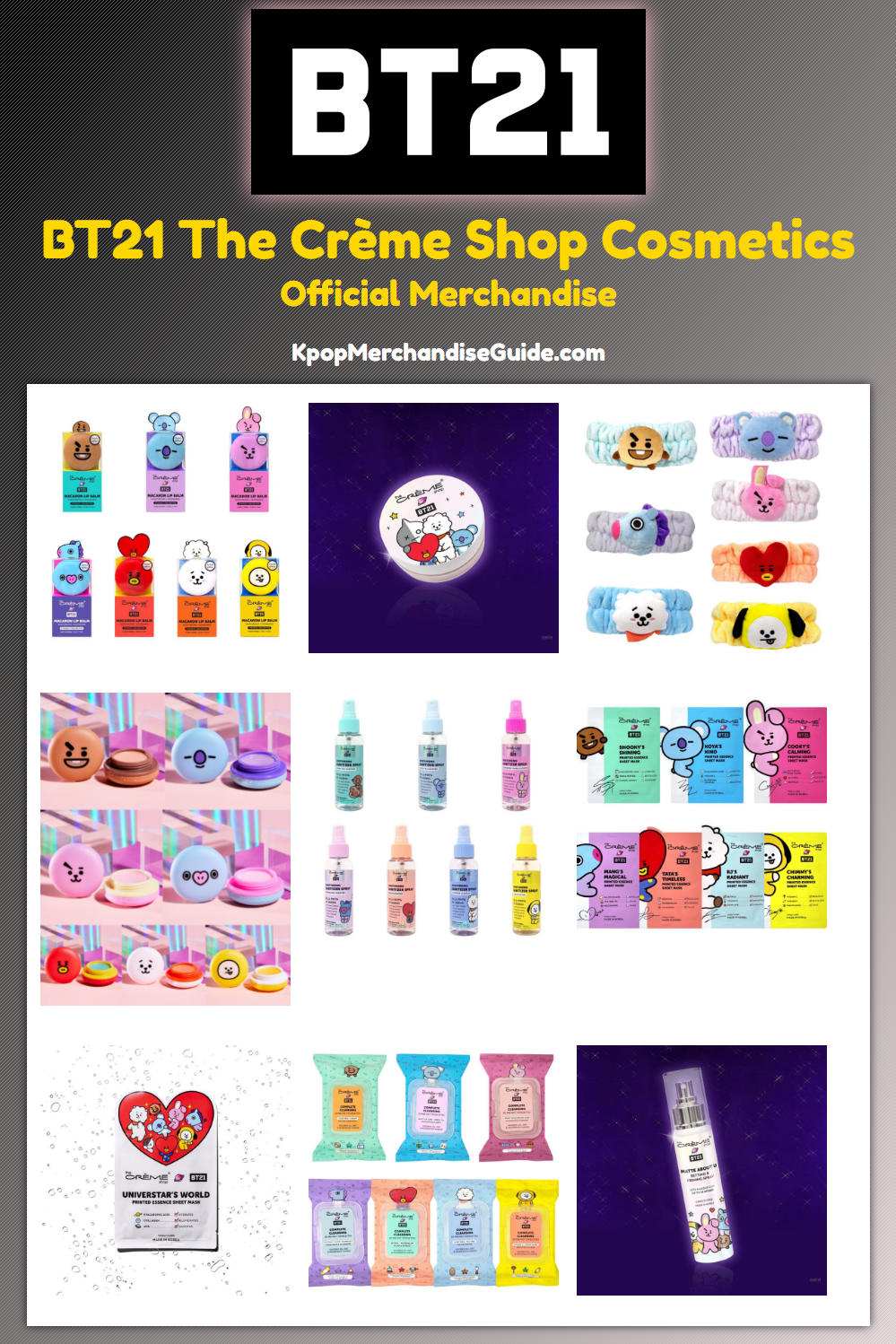 BTS BT21 The Creme Shop Makeup Cosmetics