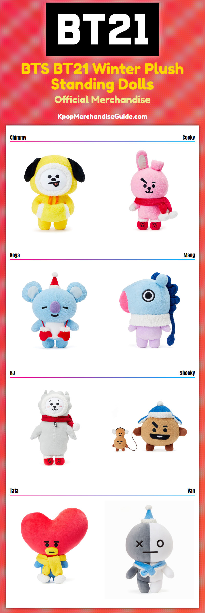 bts plush dolls bt21