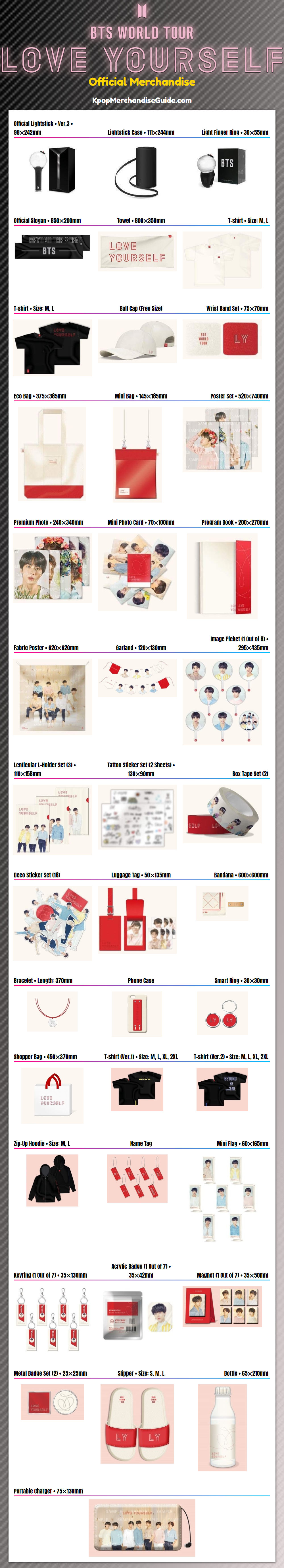 BTS World Tour: Love Yourself Merchandise