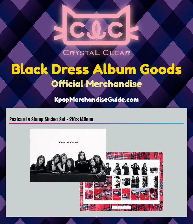 CLC Merchandise - Black Dress Postcard & Stamp Sticker Set