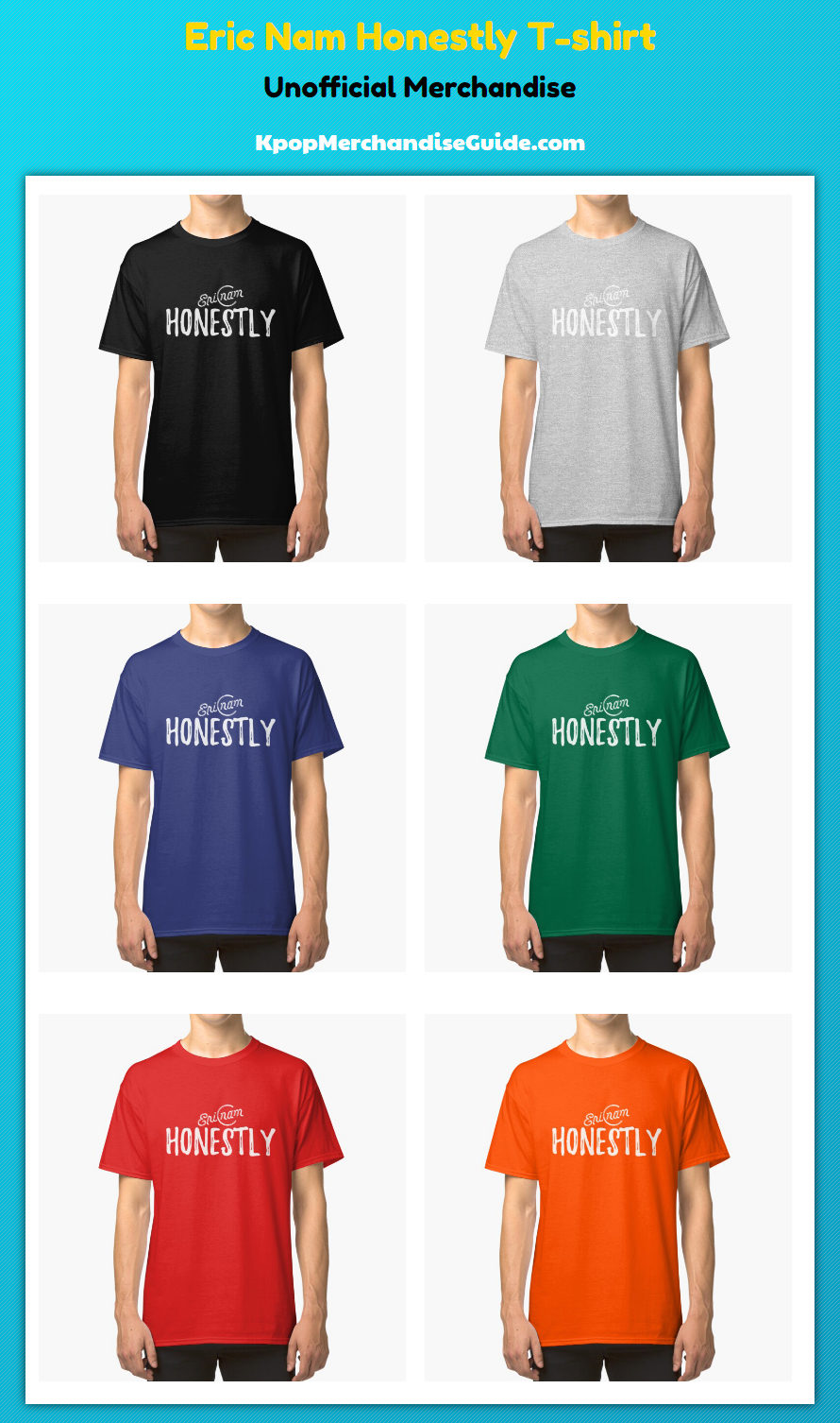 Eric Nam Honestly T-shirt