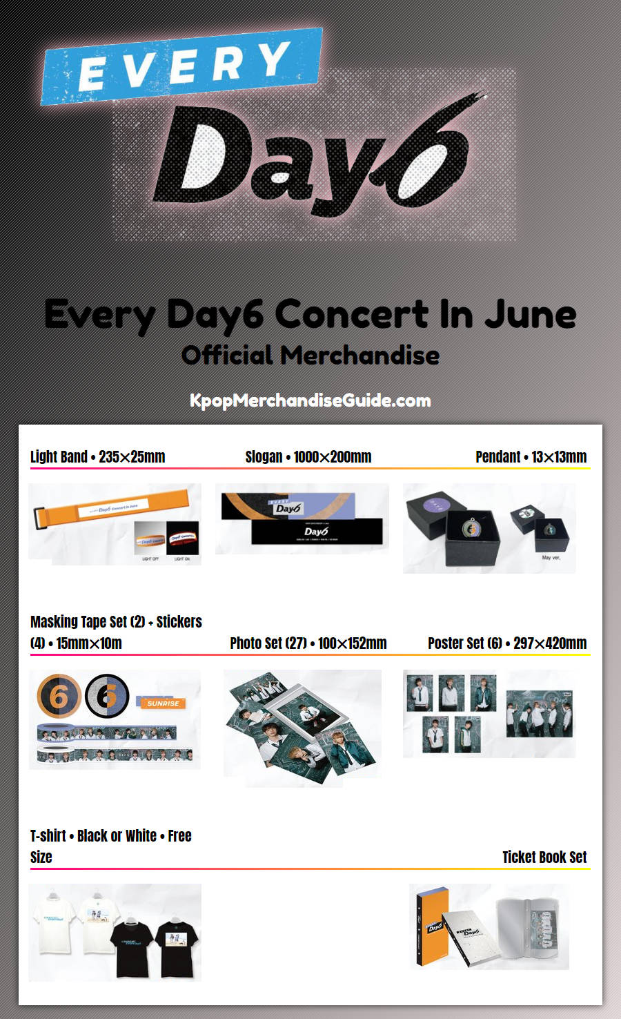 Every Day6 Concert In June Merchandise