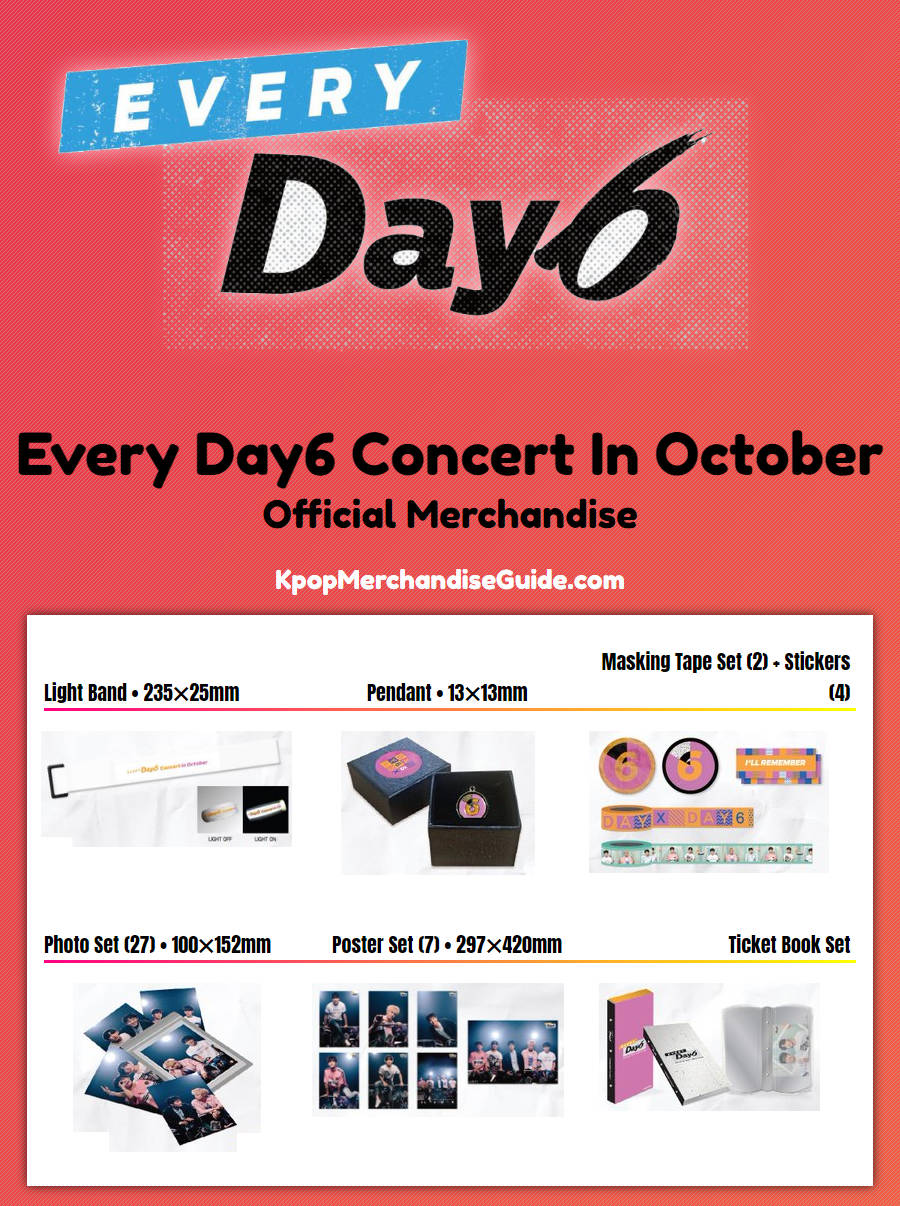 Every Day6 Concert In October Merchandise