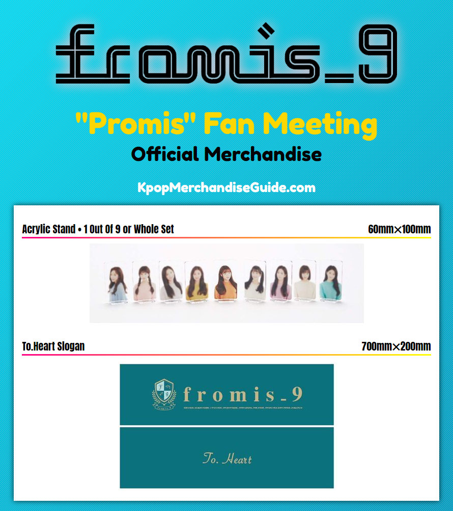 Fromis_9 Promise Fan Meeting Merchandise