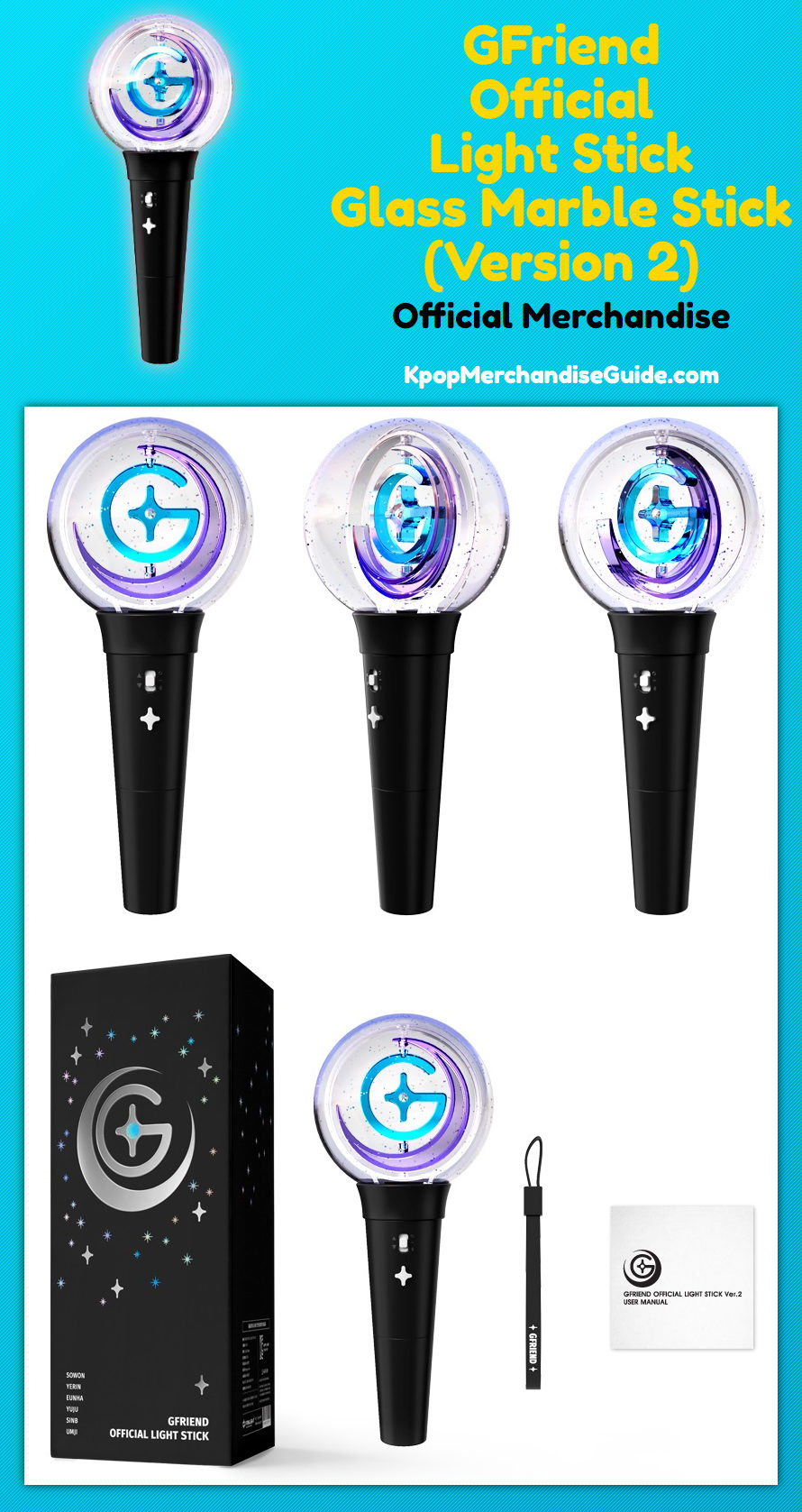 GFriend Official Light Stick Glass Marble Stick (Version 2)