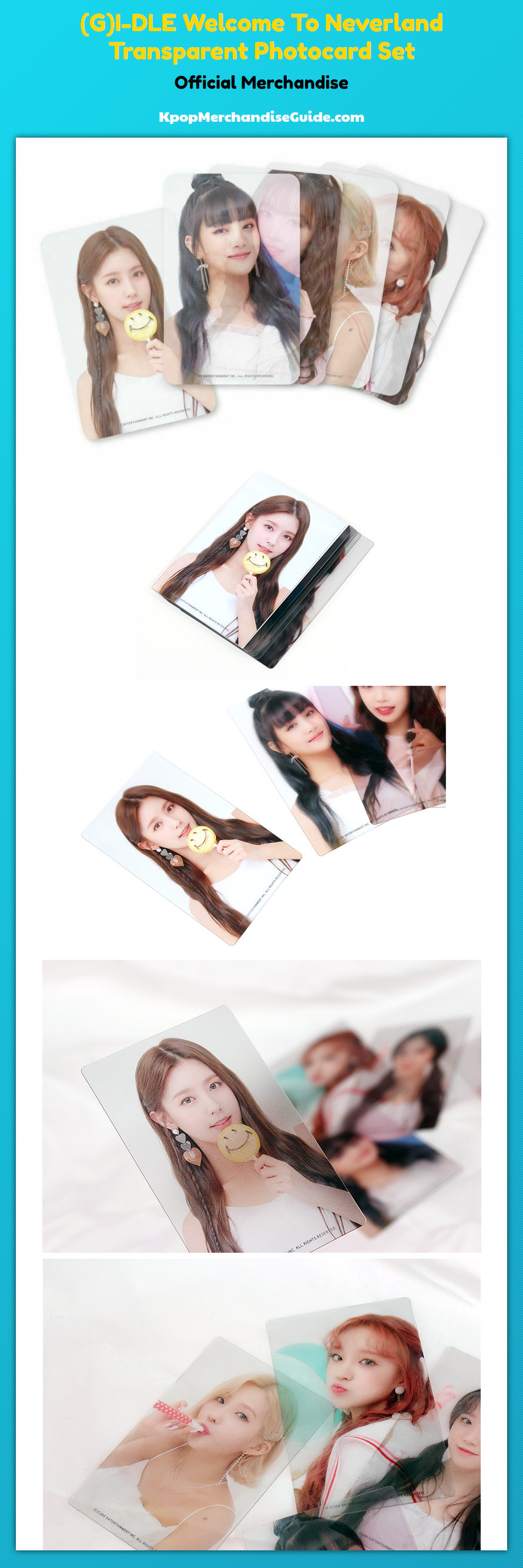 (G)I-DLE Welcome To The Neverland Transparent Photocards