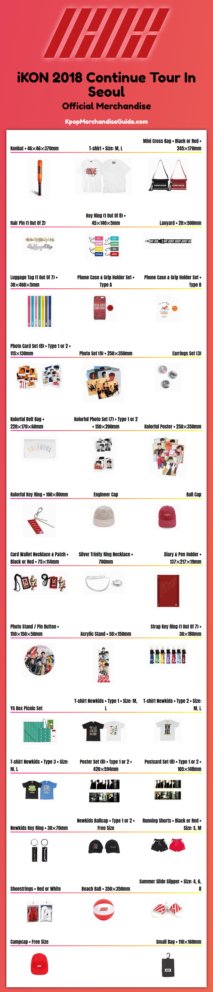 iKON 2018 Continue Tour In Seoul Merchandise