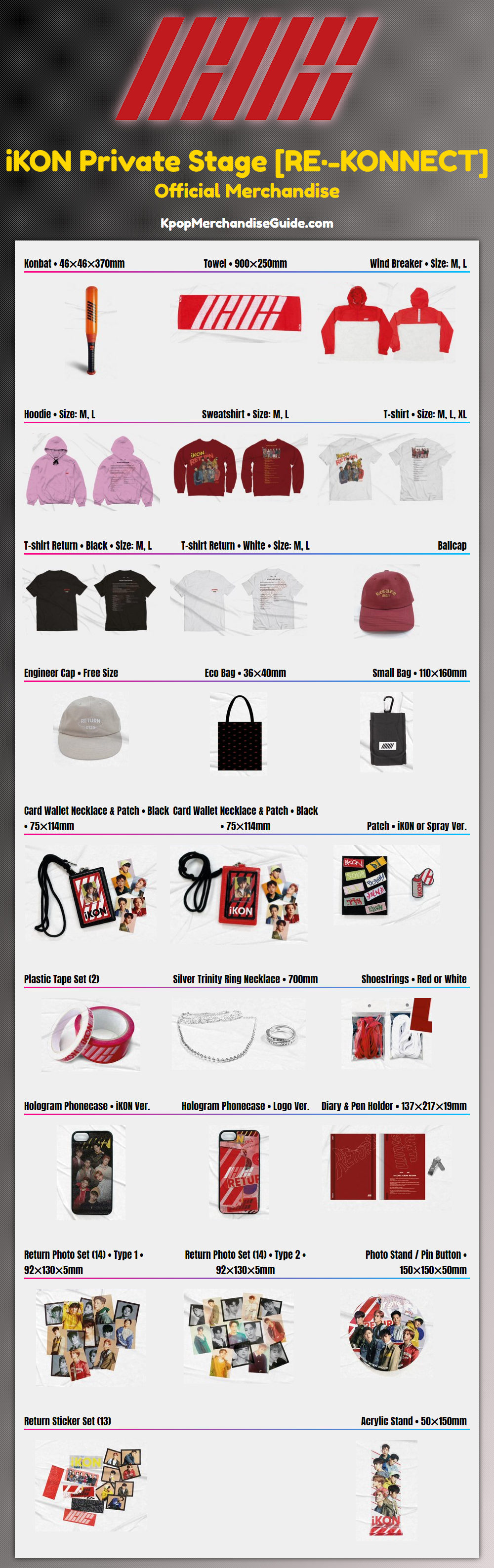 iKON Private Stage Re-Konnect Merchandise