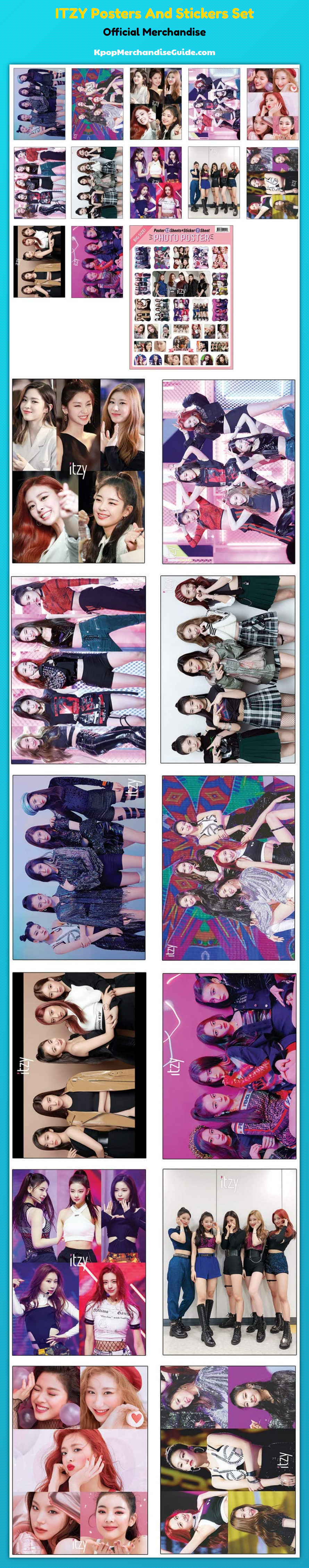 ITZY Posters and Stickers Set