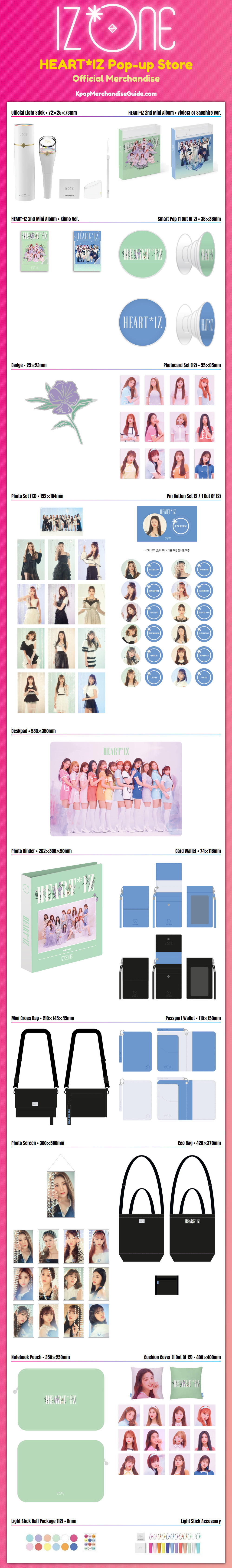 IZ*ONE HEART*IZ Pop-up Store Merchandise