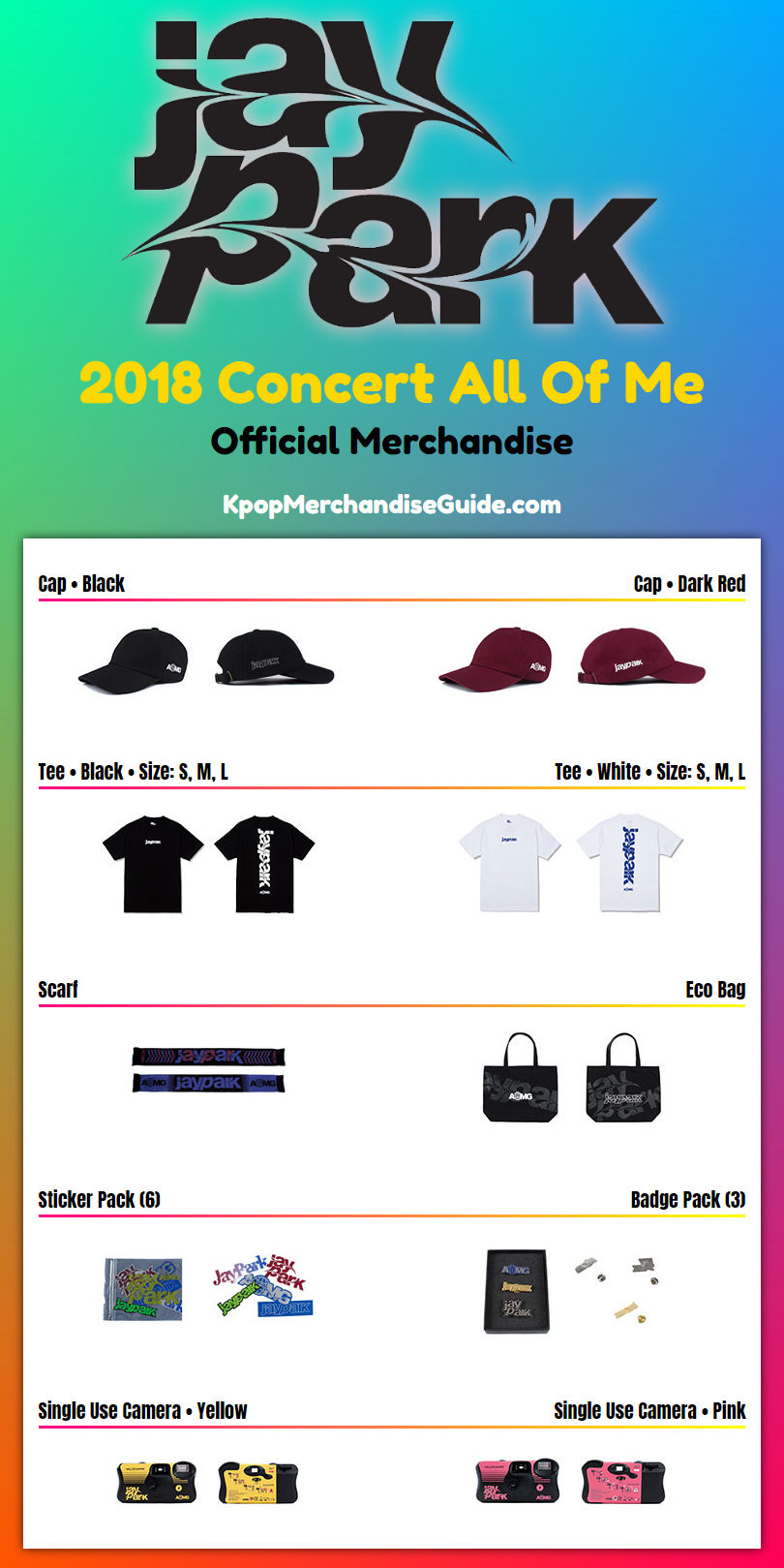 Jay Park 2018 Concert All Of Me Merchandise