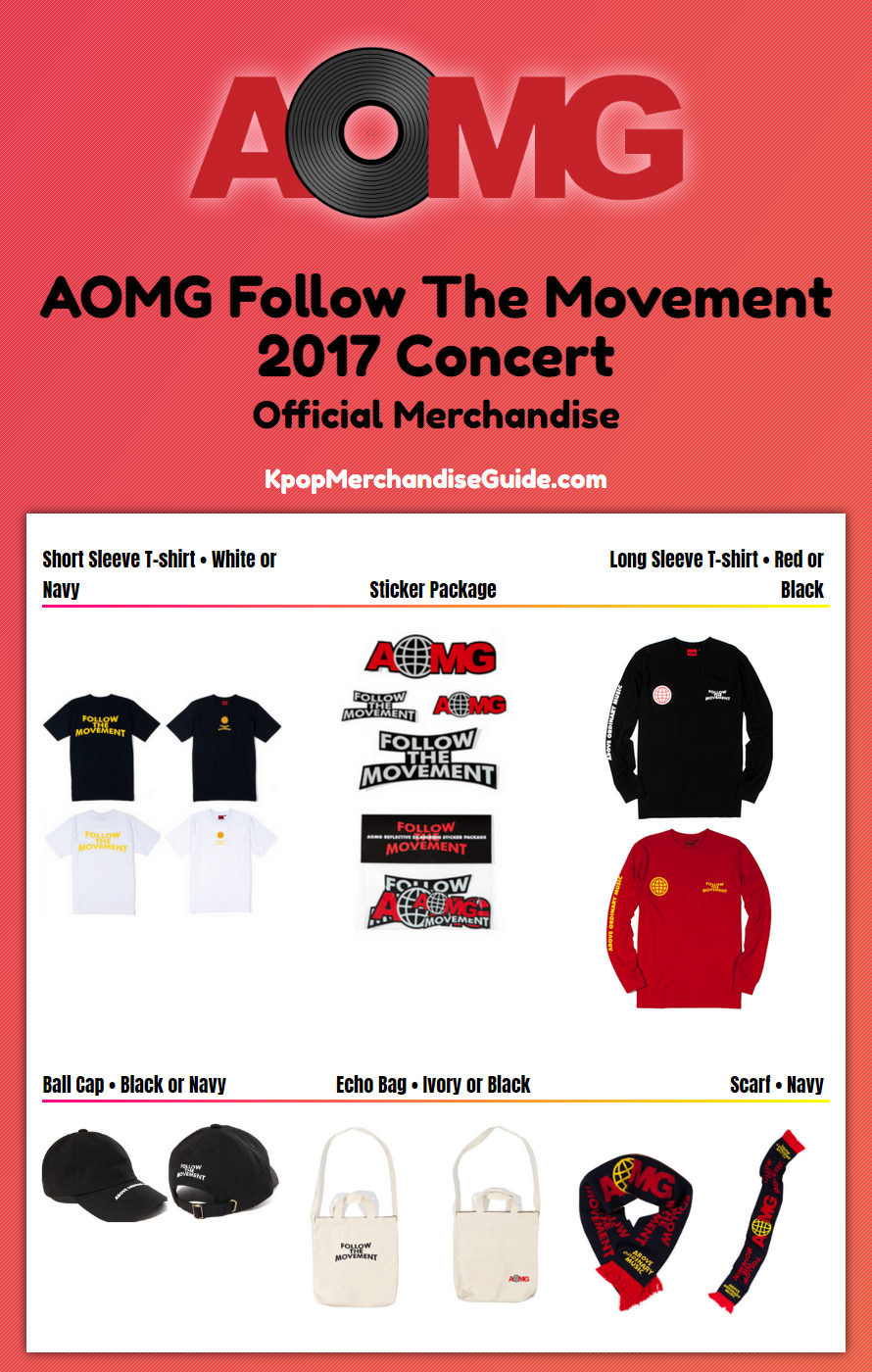 Jay Park AOMG Follow The Movement 2017 Tour Merchandise