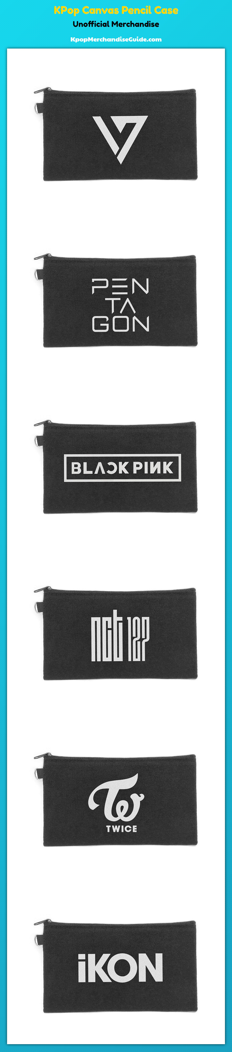 KPop Canvas Pencil Case