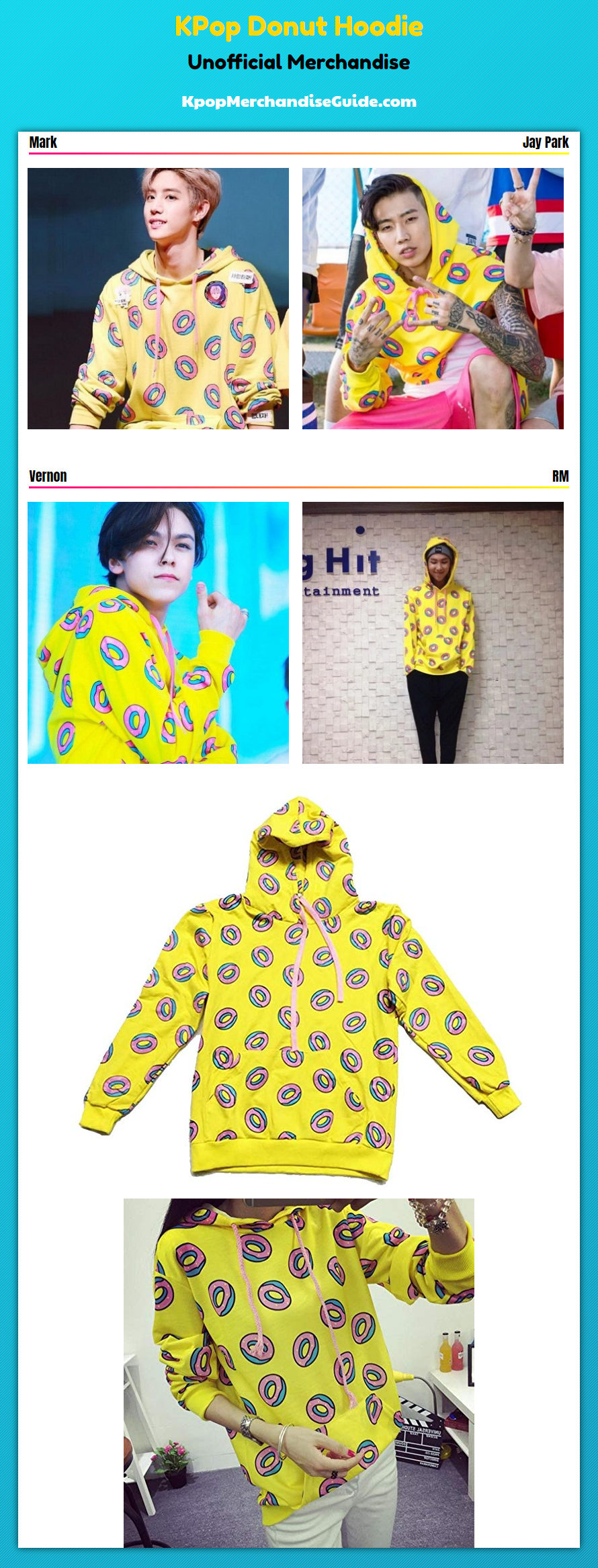 Who Wore It Best? The Popular Yellow Donut Hoodie – allkpop THE SHOP