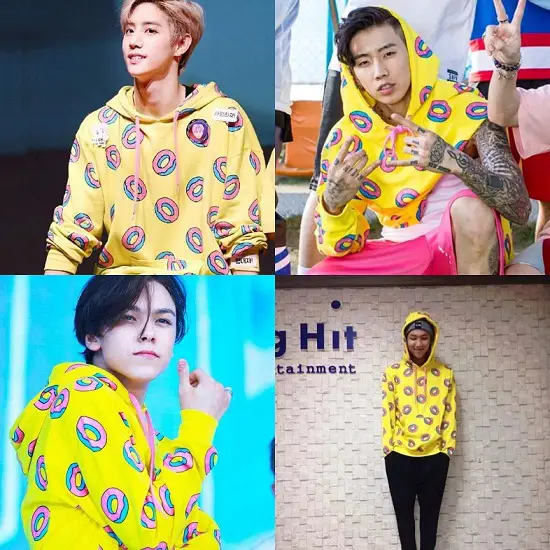 jungkook yellow donut hoodie