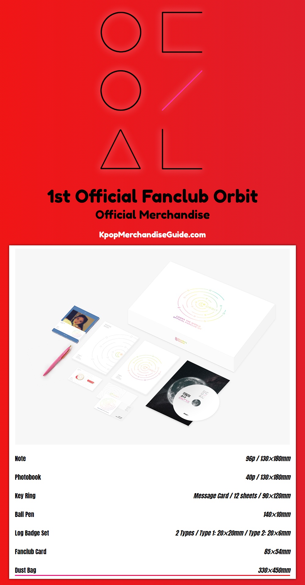 Loona 1st Official Fanclub Orbit Merchandise