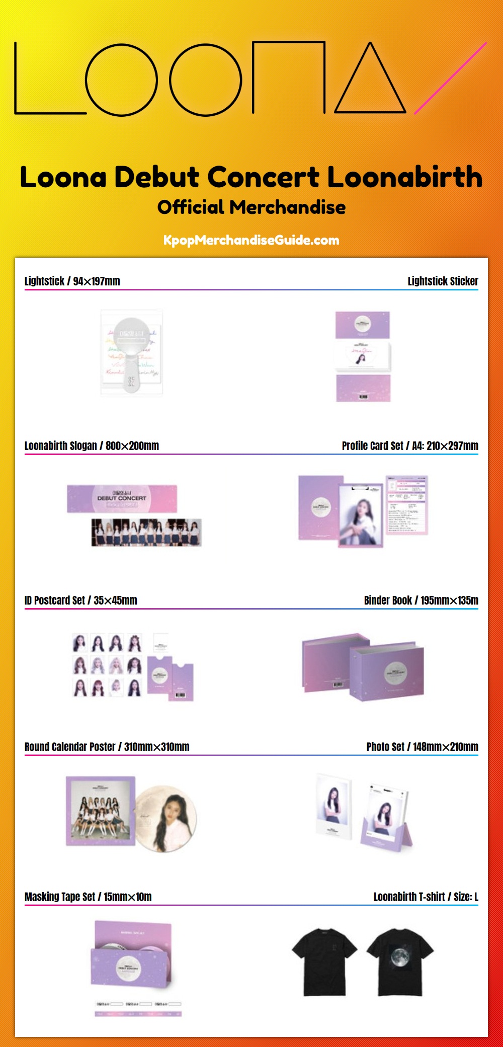 Loona Debut Concert Loonabirth Merchandise