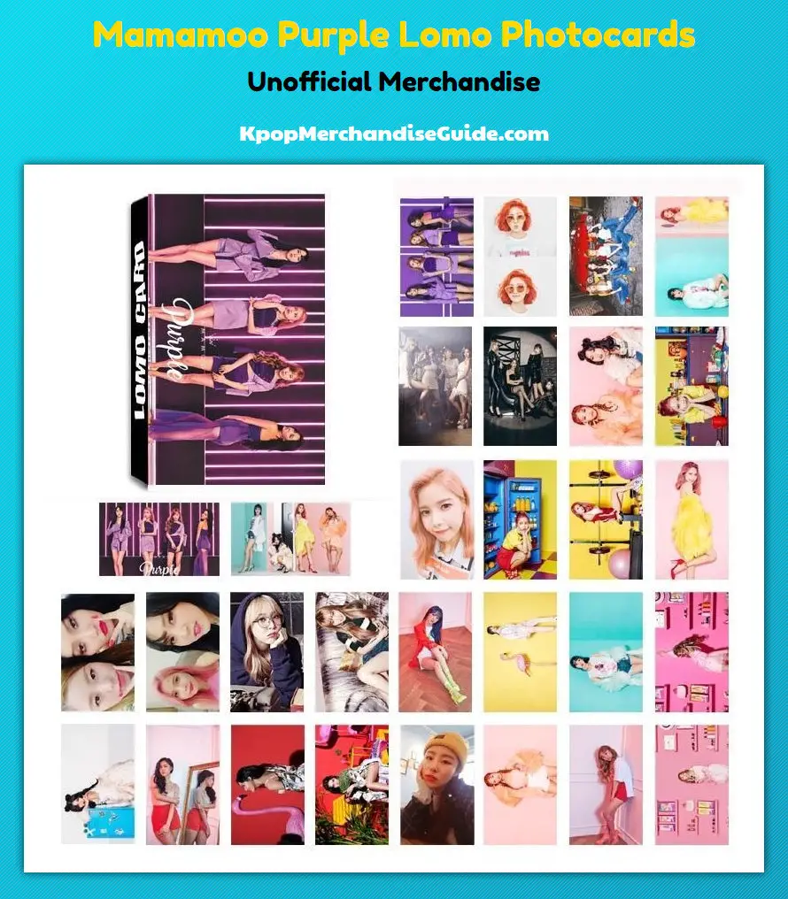 Mamamoo Purple Lomo Photocards