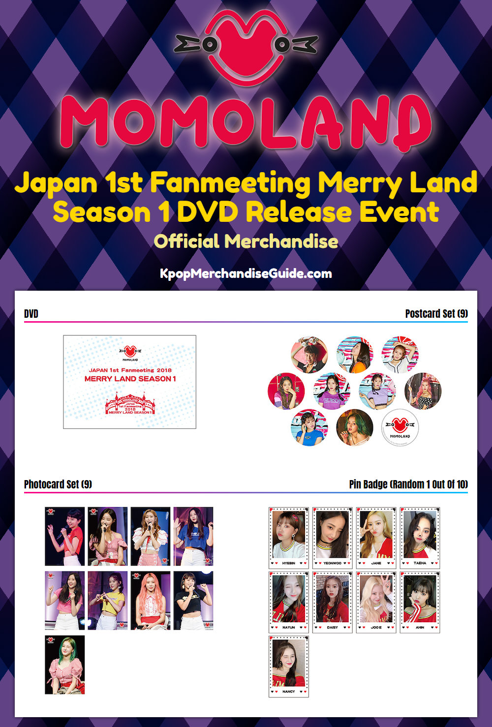 1st Fanmeeting Merry Land Season 1 DVD Release Event Merchandise