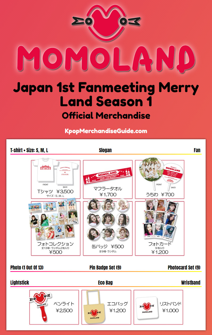 1st Fanmeeting Merry Land Season 1 Merchandise
