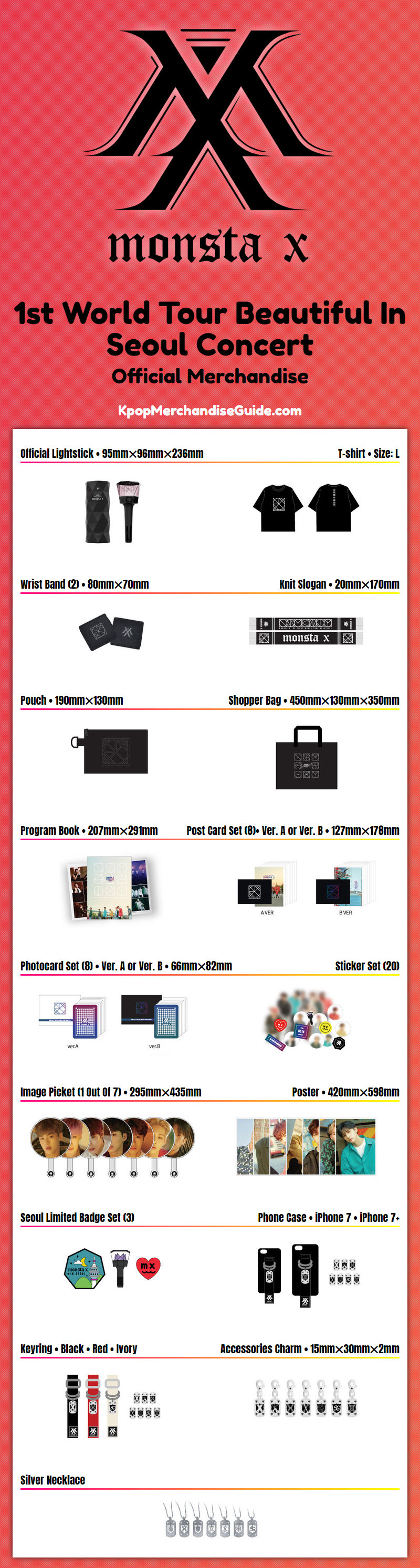 1st World Tour - Monsta X Beautiful In Seoul Concert Merchandise