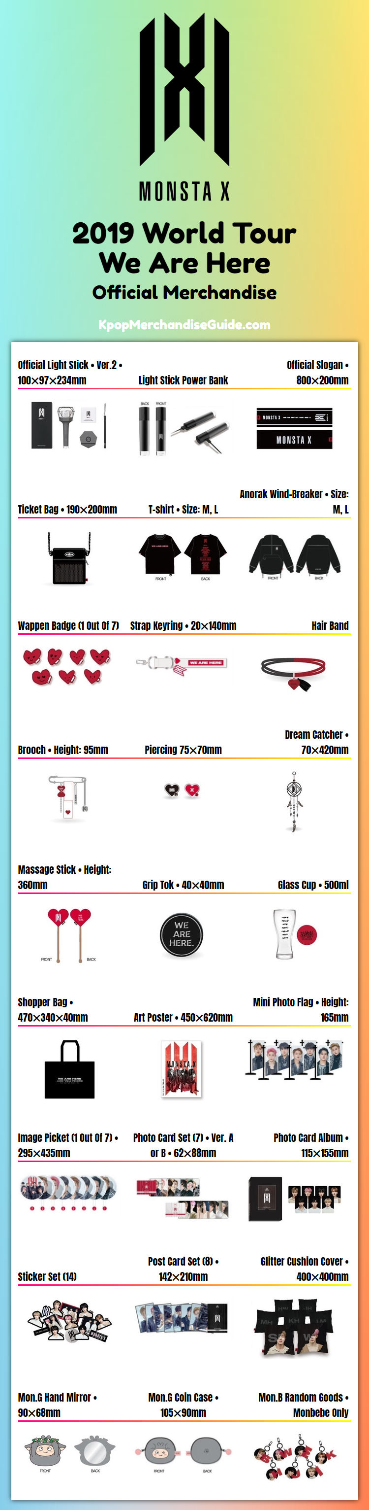 Monsta X 2019 World Tour We Are Here Merchandise