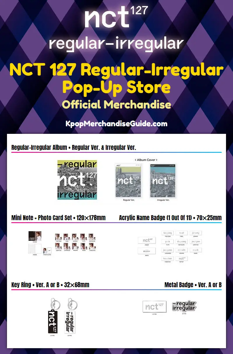NCT 127 Regular-Irregular Pop-Up Store Merchandise